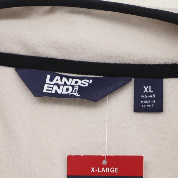 NWT LANDS' END Men's Heritage Fleece Pullover Oeko-Tex Forest Moss Green Size XL - Picture 7 of 10